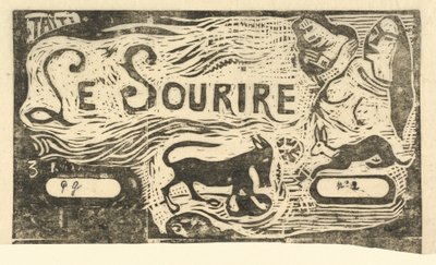 1895 yılında veya sonrasında, Le Sourire Gülümseme Başlığı için Başlık Sayfası. by Paul Gauguin
