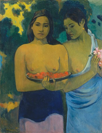 İki Tahitili Kadın by Paul Gauguin