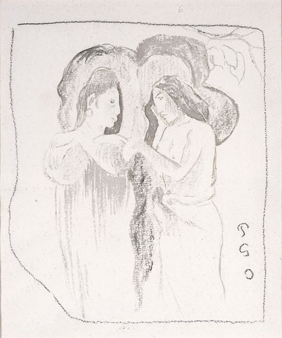 İki Tahitili Kadın, c.1894 by Paul Gauguin