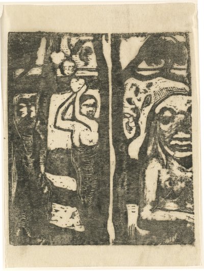 Meyve Toplayan Kadın ve Vahşi by Paul Gauguin