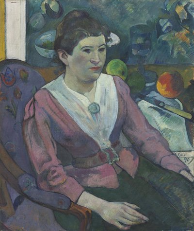 Bir Natürmort Önünde Kadın, Cézanne by Paul Gauguin