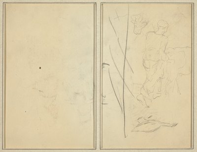 İnek ve Kazlı Kadın; Karşı dayanıklı [verso] by Paul Gauguin