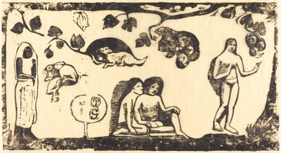 Kadınlar, Hayvanlar ve Yeşillik by Paul Gauguin