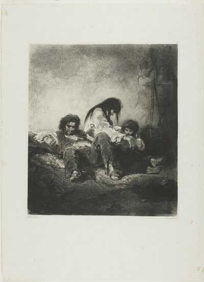 Yoksul Bir Aile by Paul Gavarni