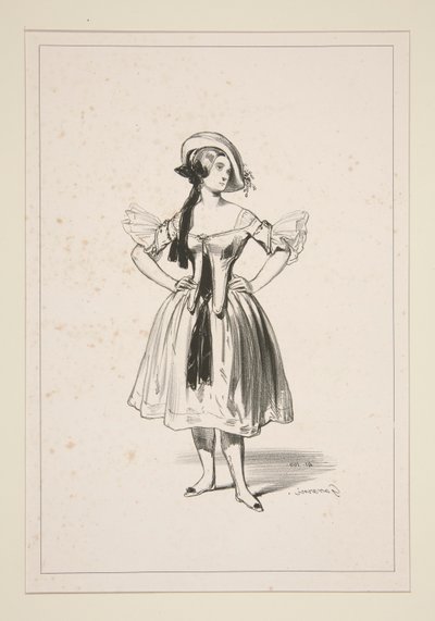 CHEVRIERE. Fötr şapka. by Paul Gavarni