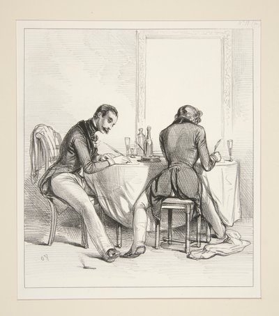 Çift giriş izni. (Bu kelimenin üzeri çizili) sevgili Adele'imiz by Paul Gavarni