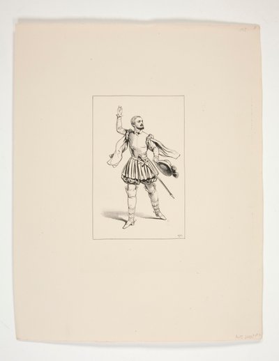 Levasseur tarafından oynanan Marcel kostümü. by Paul Gavarni