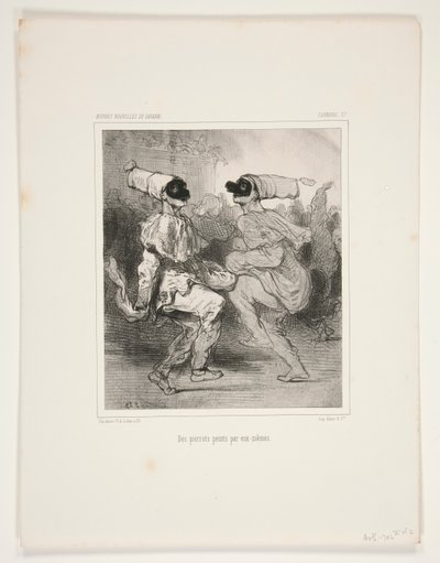 Pierrotlar kendileri tarafından boyanmıştır. by Paul Gavarni