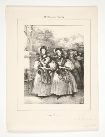 İki kız kardeş by Paul Gavarni