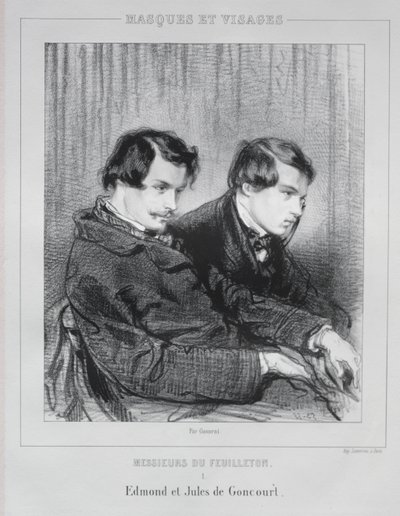 Edmond ve Jules de Goncourt, 1853. by Paul Gavarni