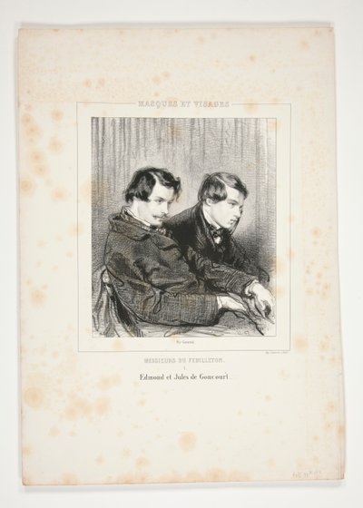 Edmond ve Jules de Goncourt by Paul Gavarni