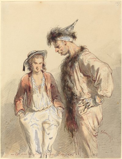 Ve akşam yemeği için kuruş değil by Paul Gavarni