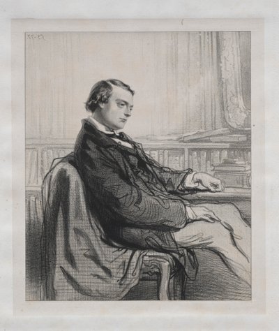 Basın Beyleri: Théodore de Banville, 1853. by Paul Gavarni