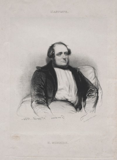 Henri Bonaventure Monnier, 1840. by Paul Gavarni