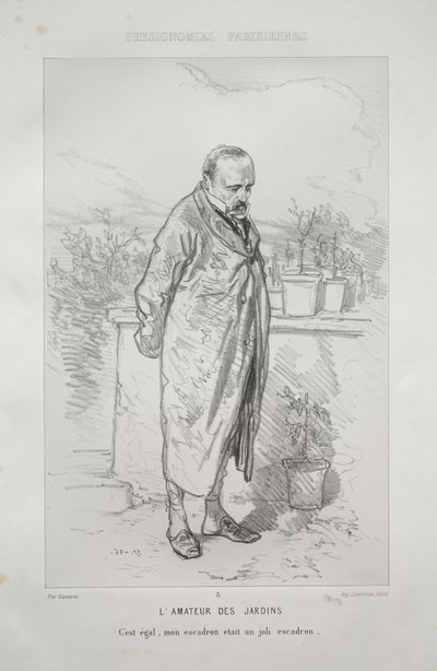 Bahçe Aşığı. by Paul Gavarni