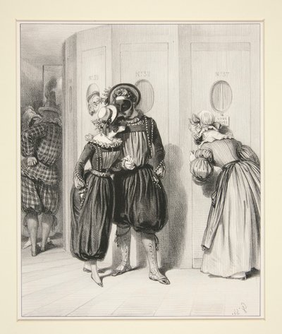 KUTULARIN KORİDORU gece yarısı. by Paul Gavarni