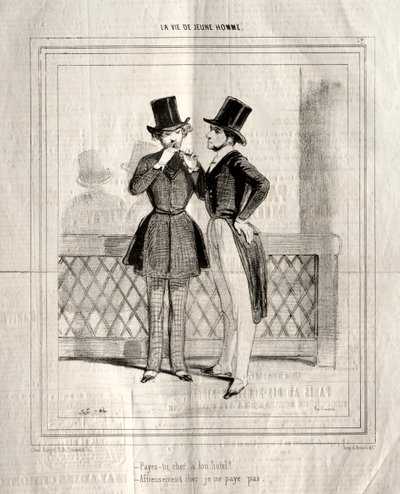 Bir Genç Adamın Hayatı, 1842. by Paul Gavarni
