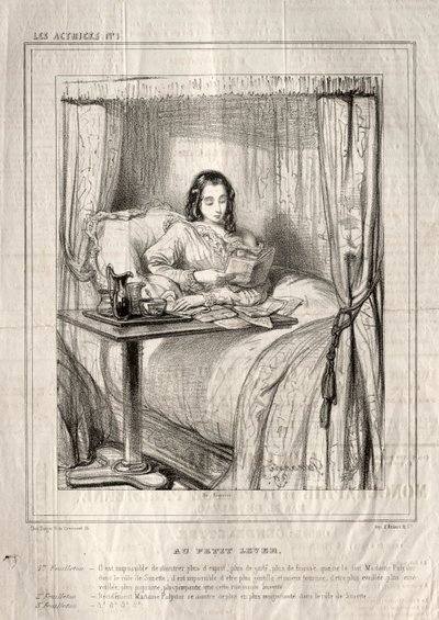 Aktrisler: Küçük gün doğumunda..., 1843. by Paul Gavarni