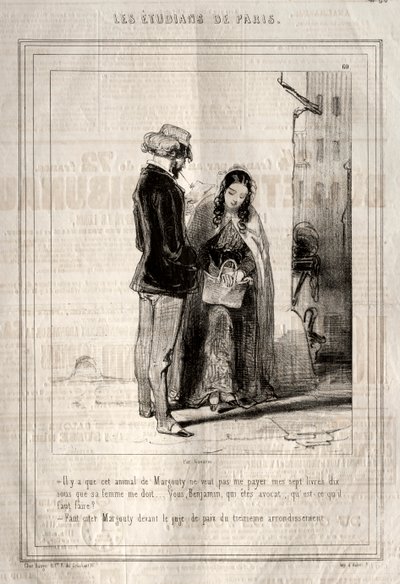 Paris'in Öğrencileri by Paul Gavarni