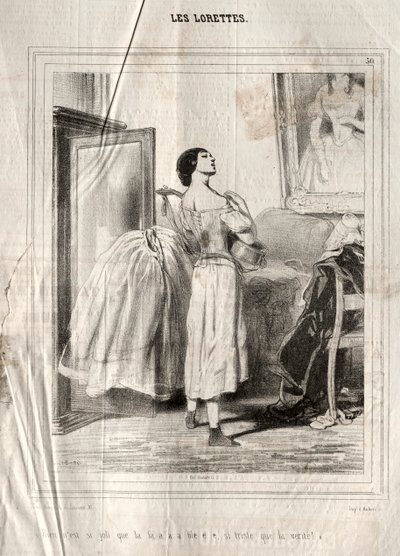Loretteler, 1842. by Paul Gavarni