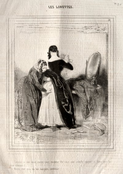 Loretteler, 1842. by Paul Gavarni