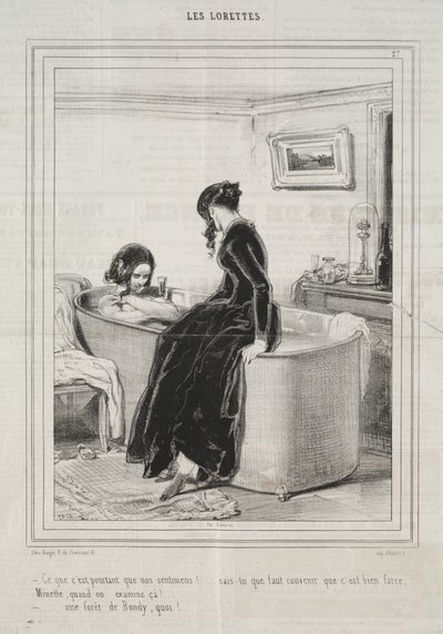 Loretteler, 1842. by Paul Gavarni