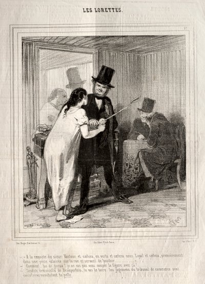 Loretteler, 1842. by Paul Gavarni