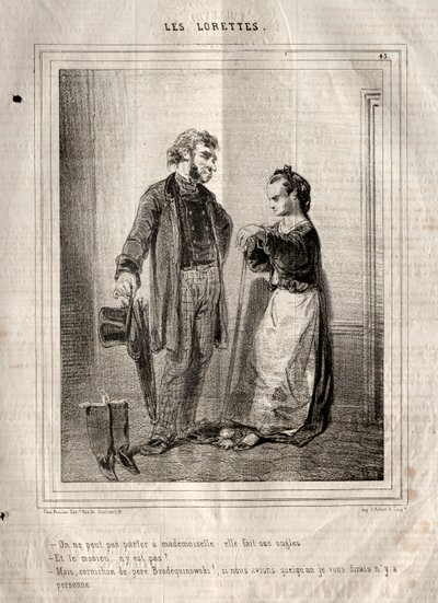 Loretteler, 1842. by Paul Gavarni