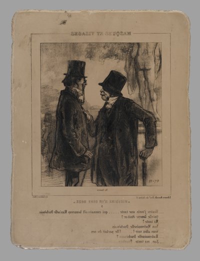 Mosieu, j için litografik taş by Paul Gavarni