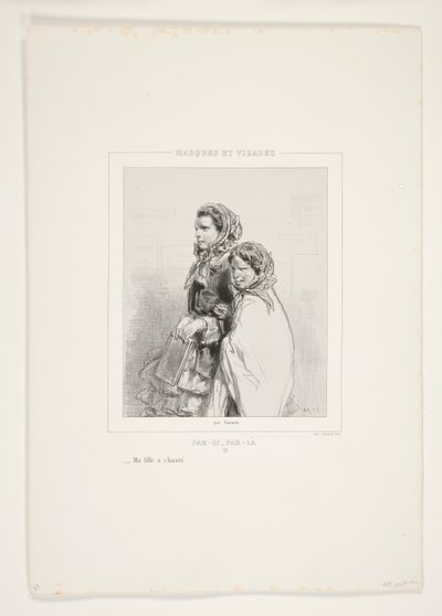 Kızım şarkı söyledi. by Paul Gavarni