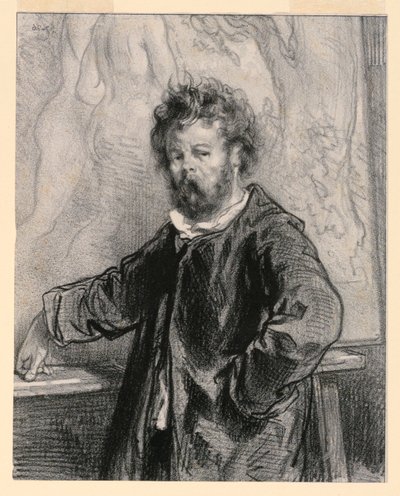 Ma toile est chere, burjuva (Bu tuval pahalı, vatandaş), Par-ci'den XV levhası, par-la by Paul Gavarni