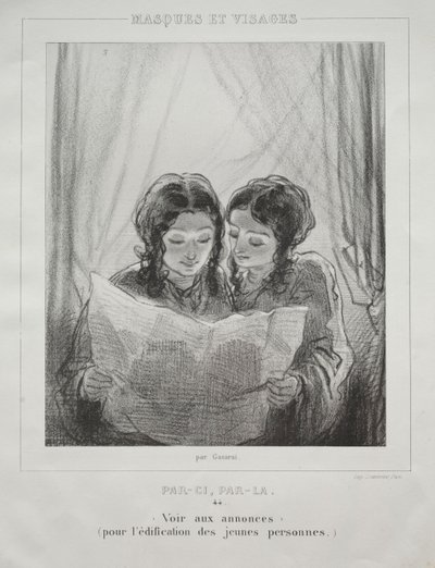Maskeler ve Yüzler. by Paul Gavarni