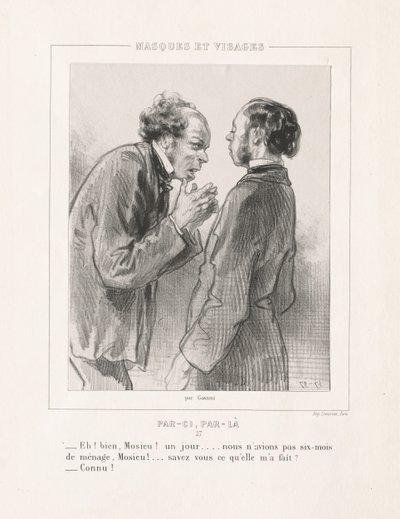 Maskeler ve Yüzler: Burada, Orada by Paul Gavarni