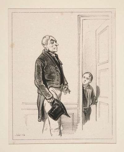 Mosieu, babacığı göremiyoruz by Paul Gavarni