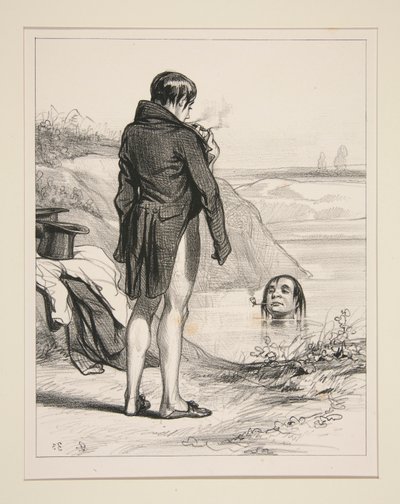 Bay JACQUES SCHWERDTFEGER, Cenaze müdürü çalışanı by Paul Gavarni