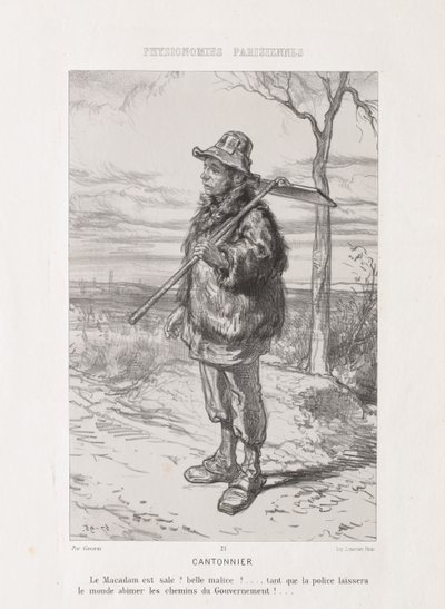 Parsian Fizyonomisi: Sokak Süpürücüsü . by Paul Gavarni