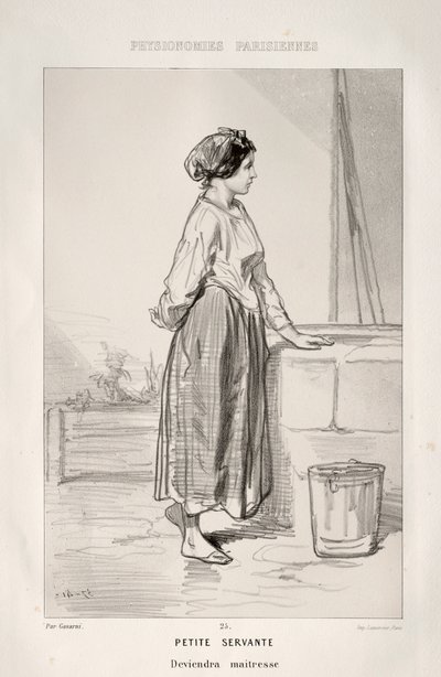 Küçük Hizmetçi. by Paul Gavarni