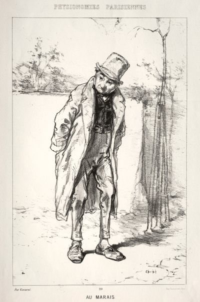 Fizyonomiler Parisienne: Au Marais, 1869. by Paul Gavarni