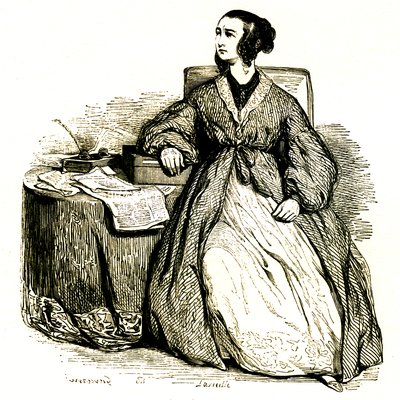 Politikacı kadın (gravür by Paul Gavarni