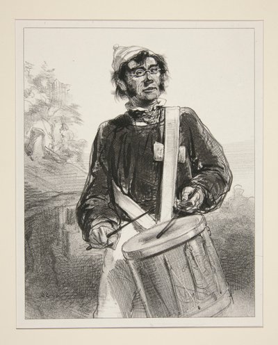 Köy Davul. by Paul Gavarni