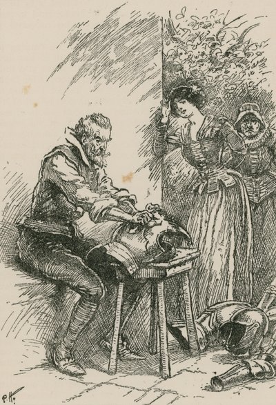 Yaptığı ilk şey, büyük büyükbabasına ait olan bir zırh takımını temizlemek oldu. by Paul Hardy