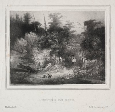 Manzaralar: Bir Ormanın Girişi, 1829. by Paul Huet