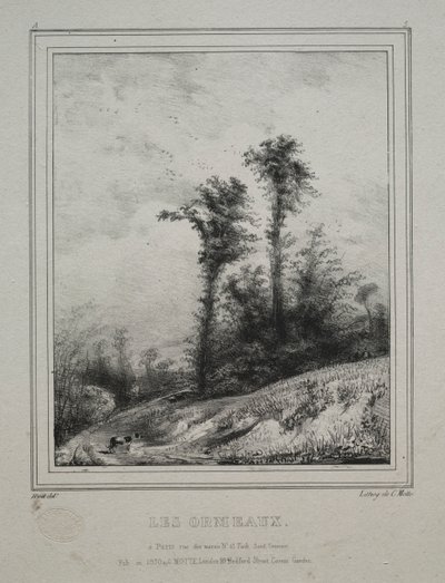 Manzaralar: Genç Karaağaç Ağaçları, 1829. by Paul Huet