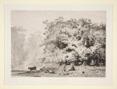 Fontainebleau yakınlarındaki ormanlar by Paul Huet