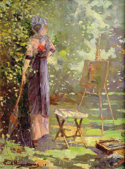 Sanatçının Modeli (panel) by Paul Huysmans