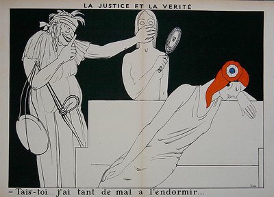 Adalet, Marianne uyuyabilsin diye Gerçeği öğürüyor by Paul Iribe