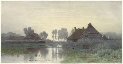 Sabah sisinde çiftlik evleri. 1838-1903 by Paul Joseph Constantin Gabriel