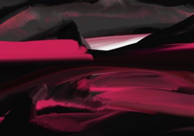Surtr fjall, 2022 (dijital sanat) by Paul Kempton