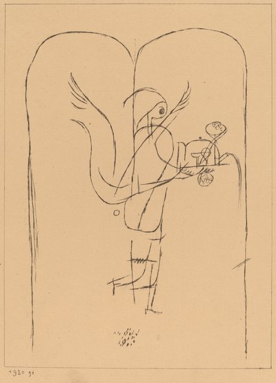 Bir Dahi Küçük Bir Kahvaltı Sunar by Paul Klee