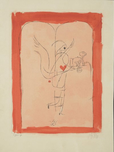 Bir Dahi Küçük Bir Kahvaltı Sunar, 1920. by Paul Klee
